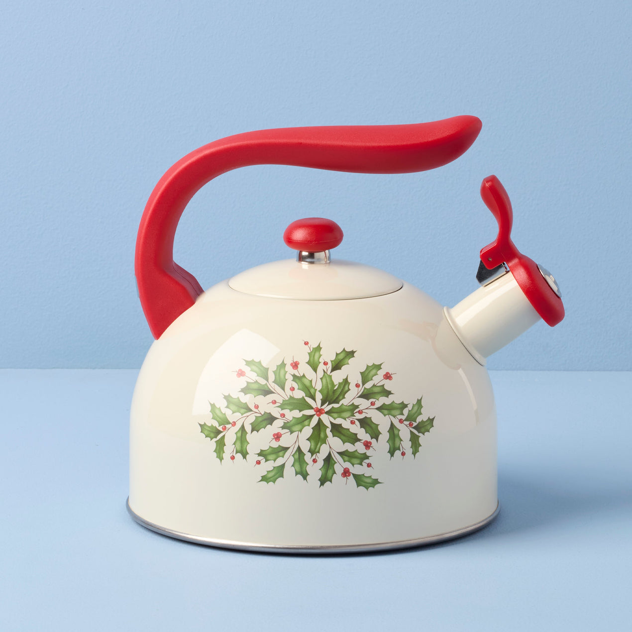 Holiday Metal Tea Kettle