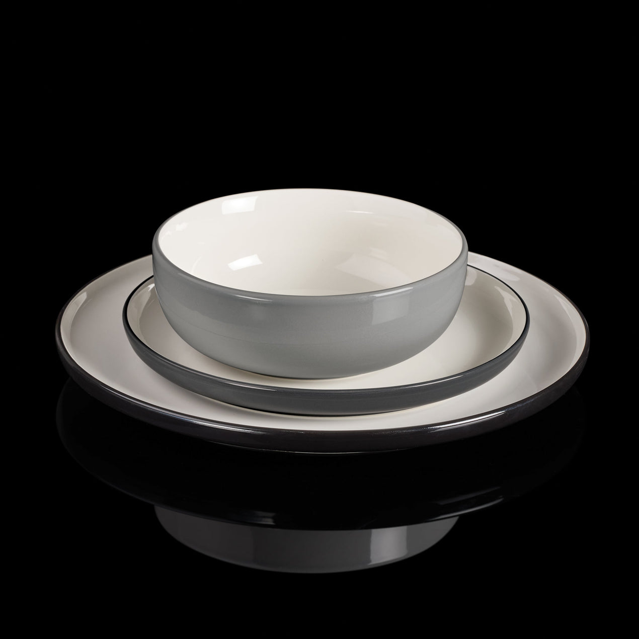 24/7 Colors 12-Piece Dinnerware Set, Pumice