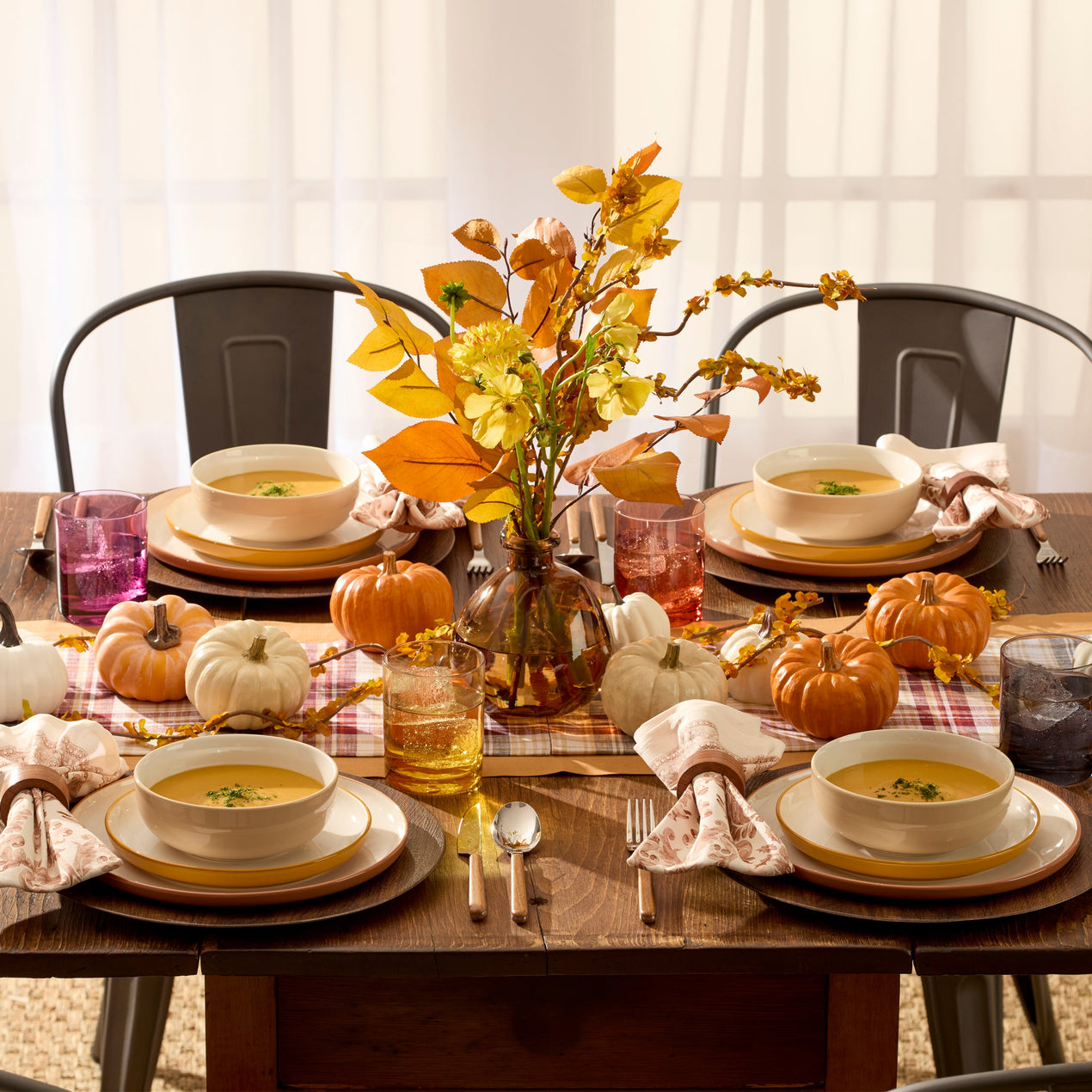 24/7 Colors 12-Piece Dinnerware Set, Sunbaked