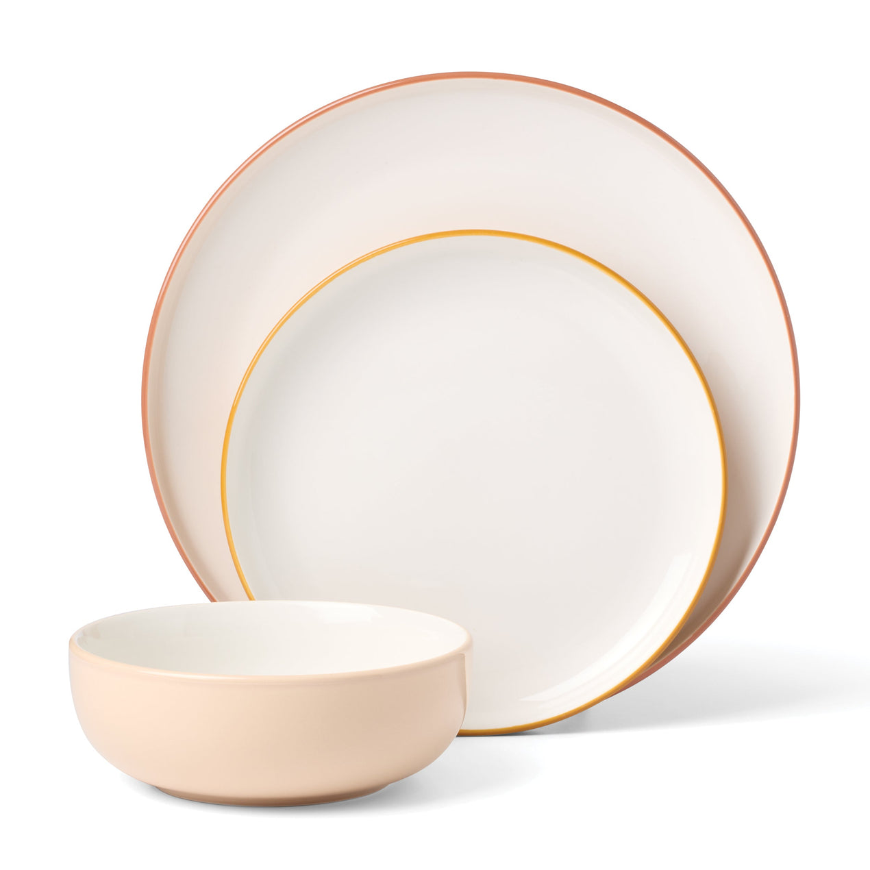 24/7 Colors 12-Piece Dinnerware Set, Sunbaked