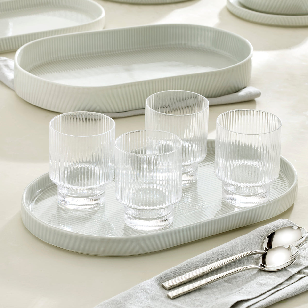 Modulus Tumblers, Set of 4, Clear