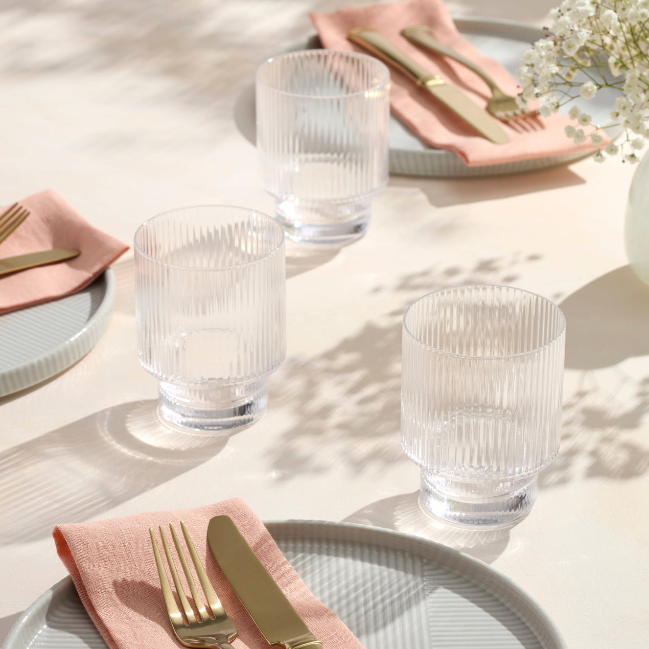 Modulus Tumblers, Set of 4, Clear