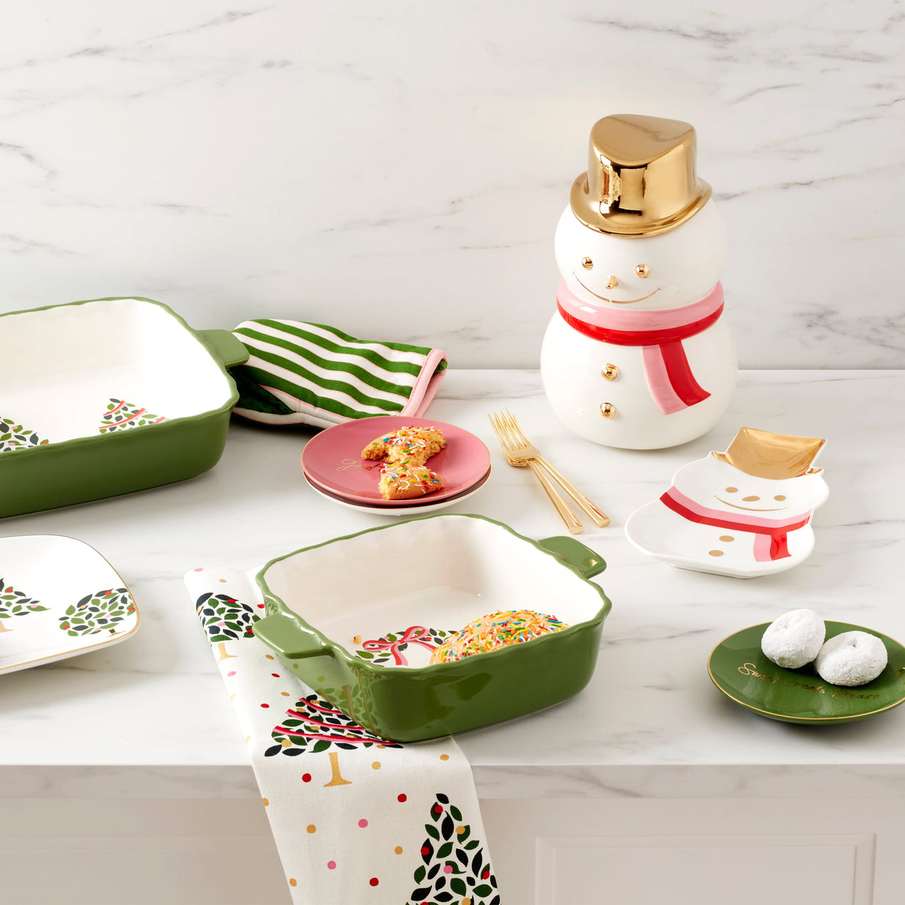 Be Jolly Snowman Candy Dish