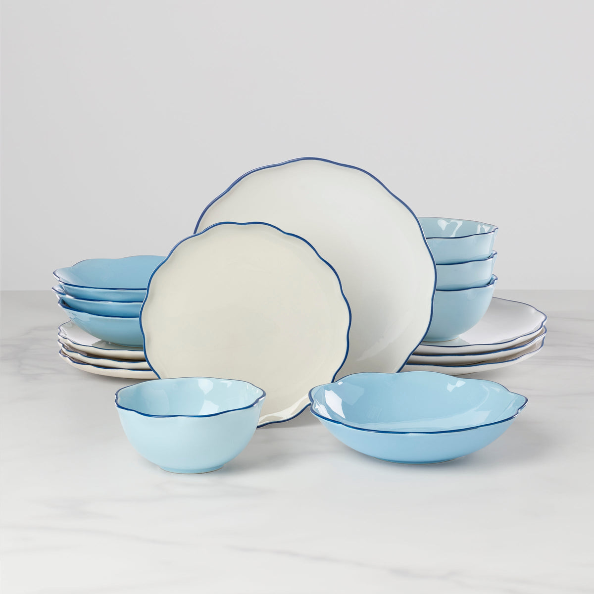 Garden Party Blue 16-Piece Dinnerware Set – Lenox Corporation
