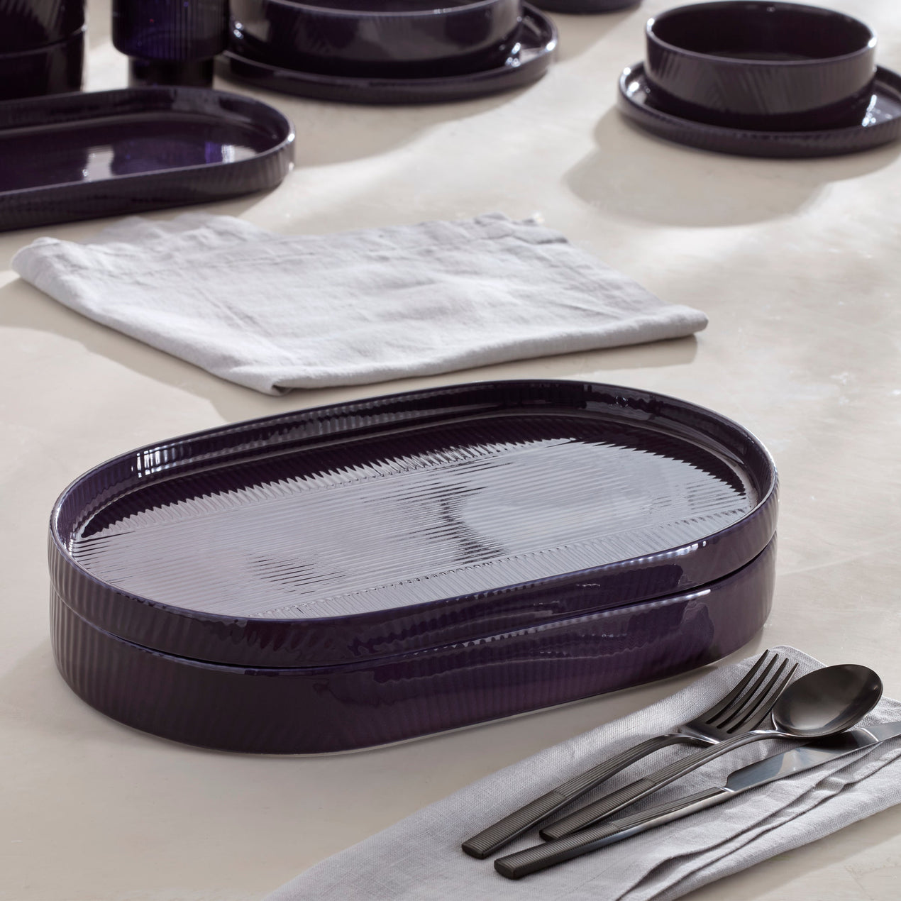 Modulus 2-Piece Serving Set, Nightshade