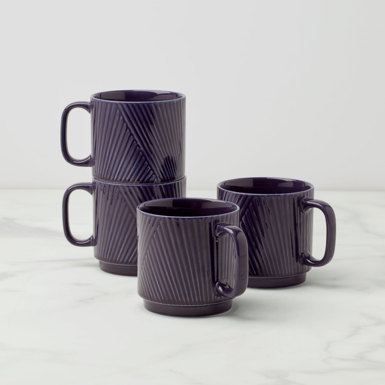 Modulus Mugs, Set of 4, Nightshade