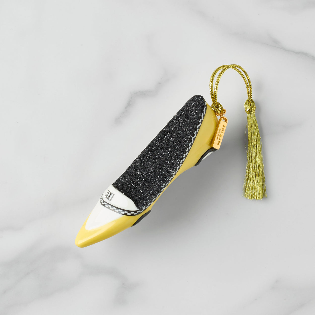 Be Jolly Taxi Shoe Ornament