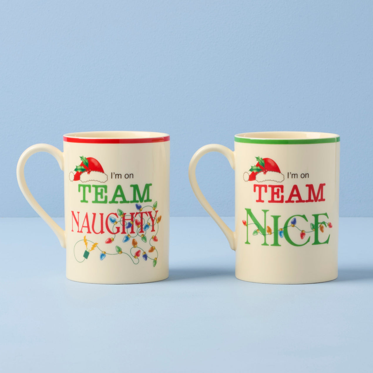 Naughty & Nice Mugs, Set of 2