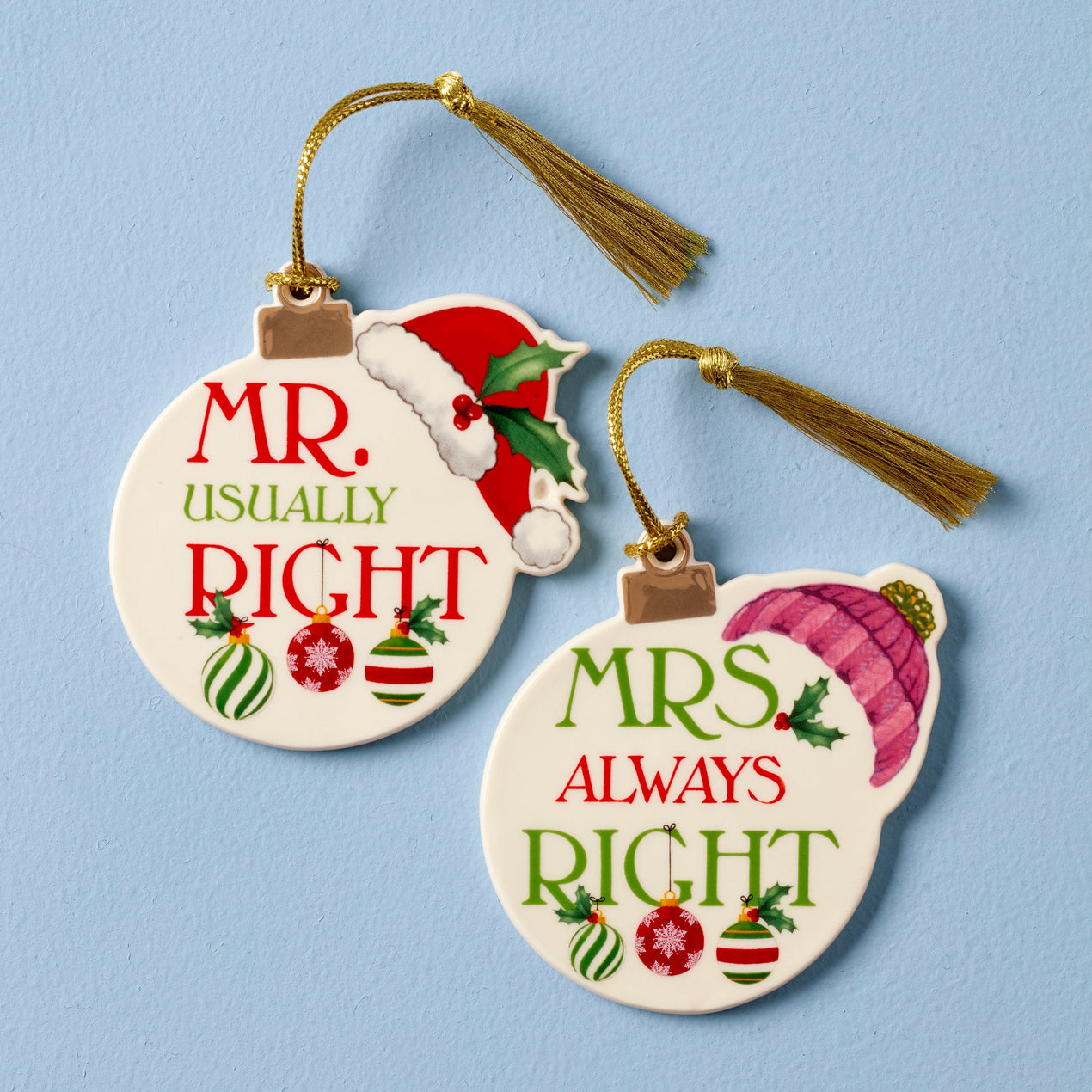 Mr. & Mrs. 2-Piece Ornament Set