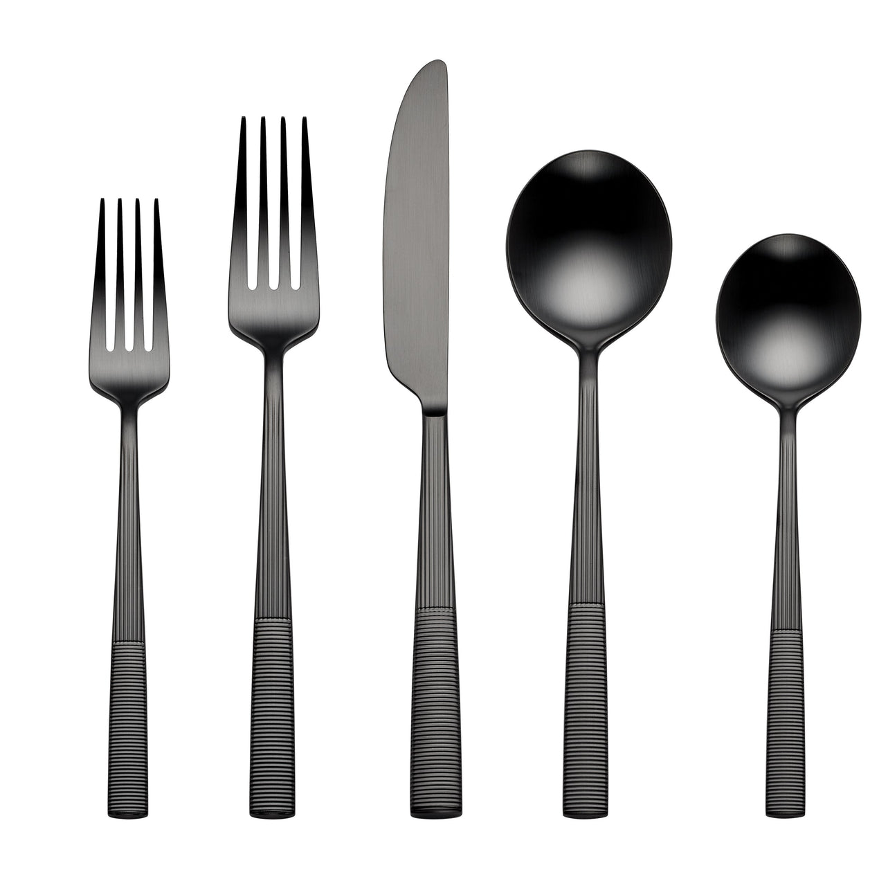 Modulus Satin Black 20-Piece Flatware Set