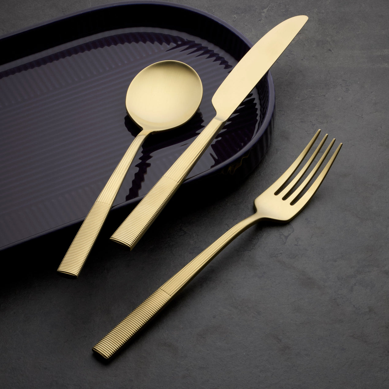 Modulus Satin Champagne 20-Piece Flatware Set