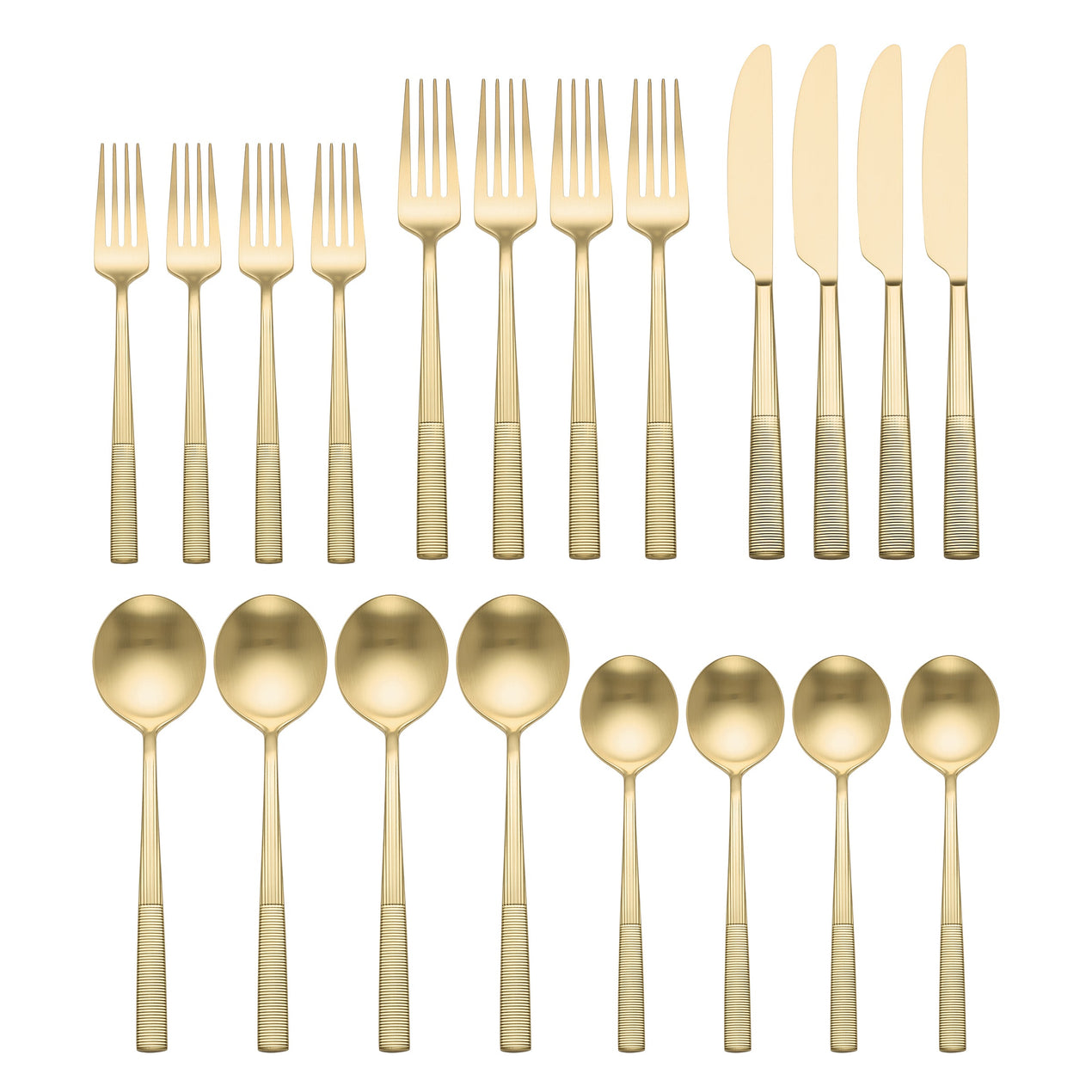 Modulus Satin Champagne 20-Piece Flatware Set
