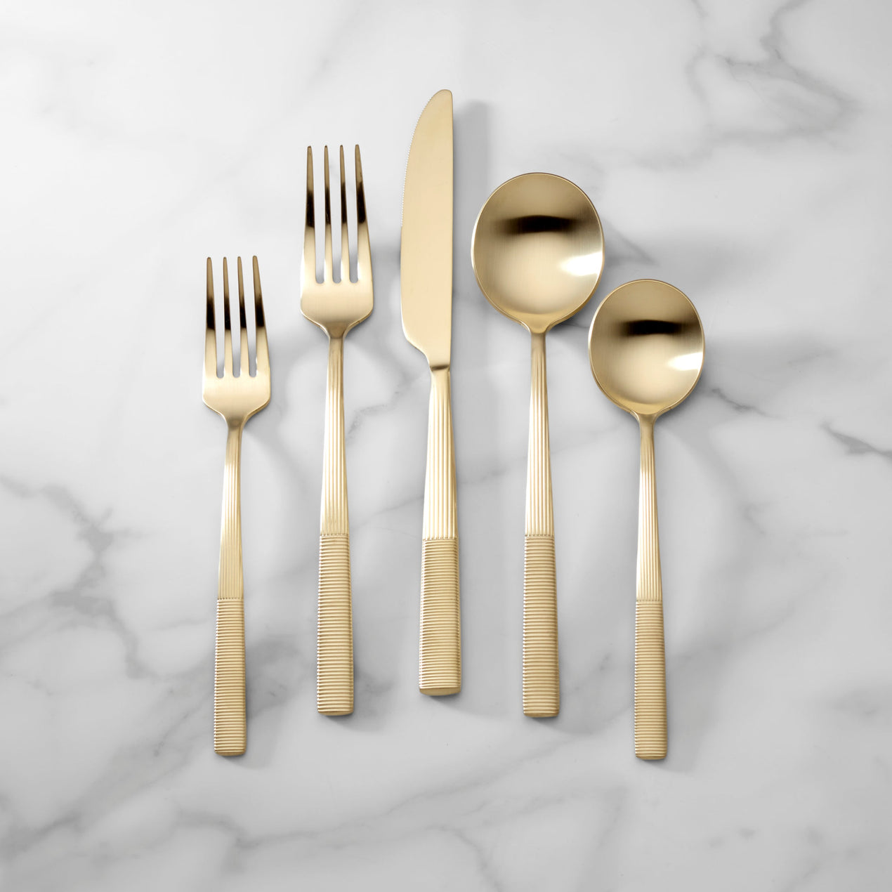 Modulus Satin Champagne 20-Piece Flatware Set