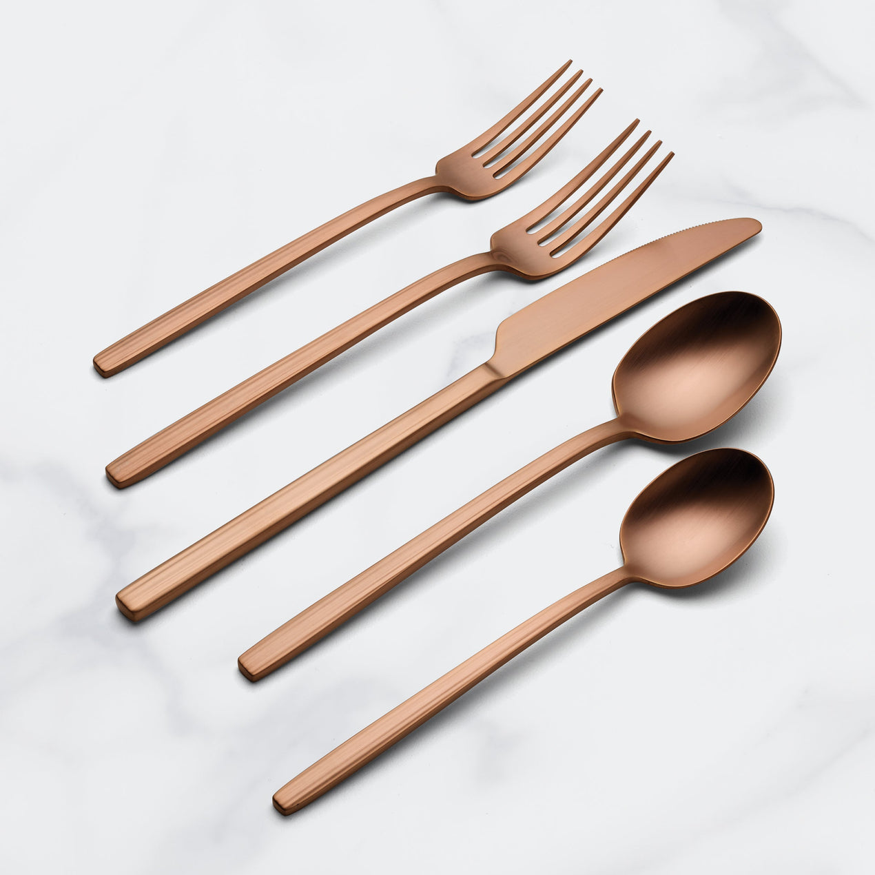 Dean Satin Rose Gold 20-Piece Flatware Set