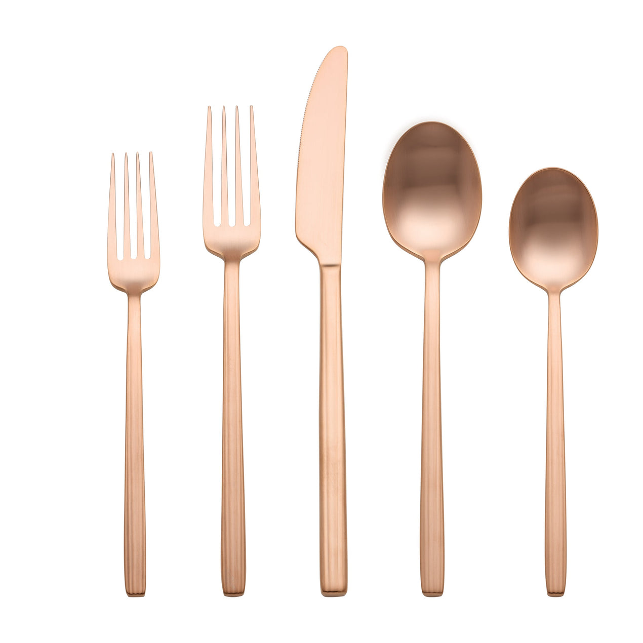 Dean Satin Rose Gold 20-Piece Flatware Set