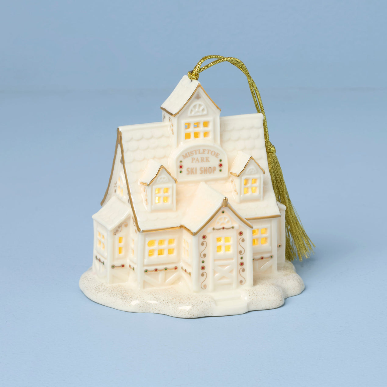 Mistletoe Park Ski Shop Lit Ornament