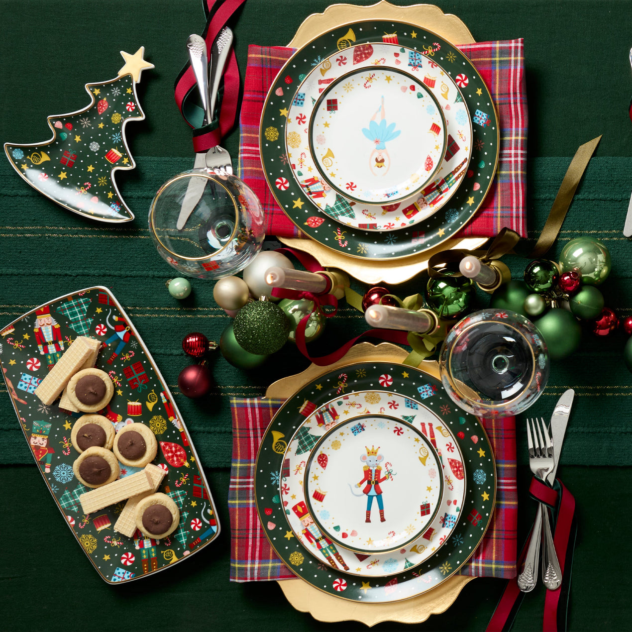 Nutcracker Ballet Dinner Plates, Set of 4