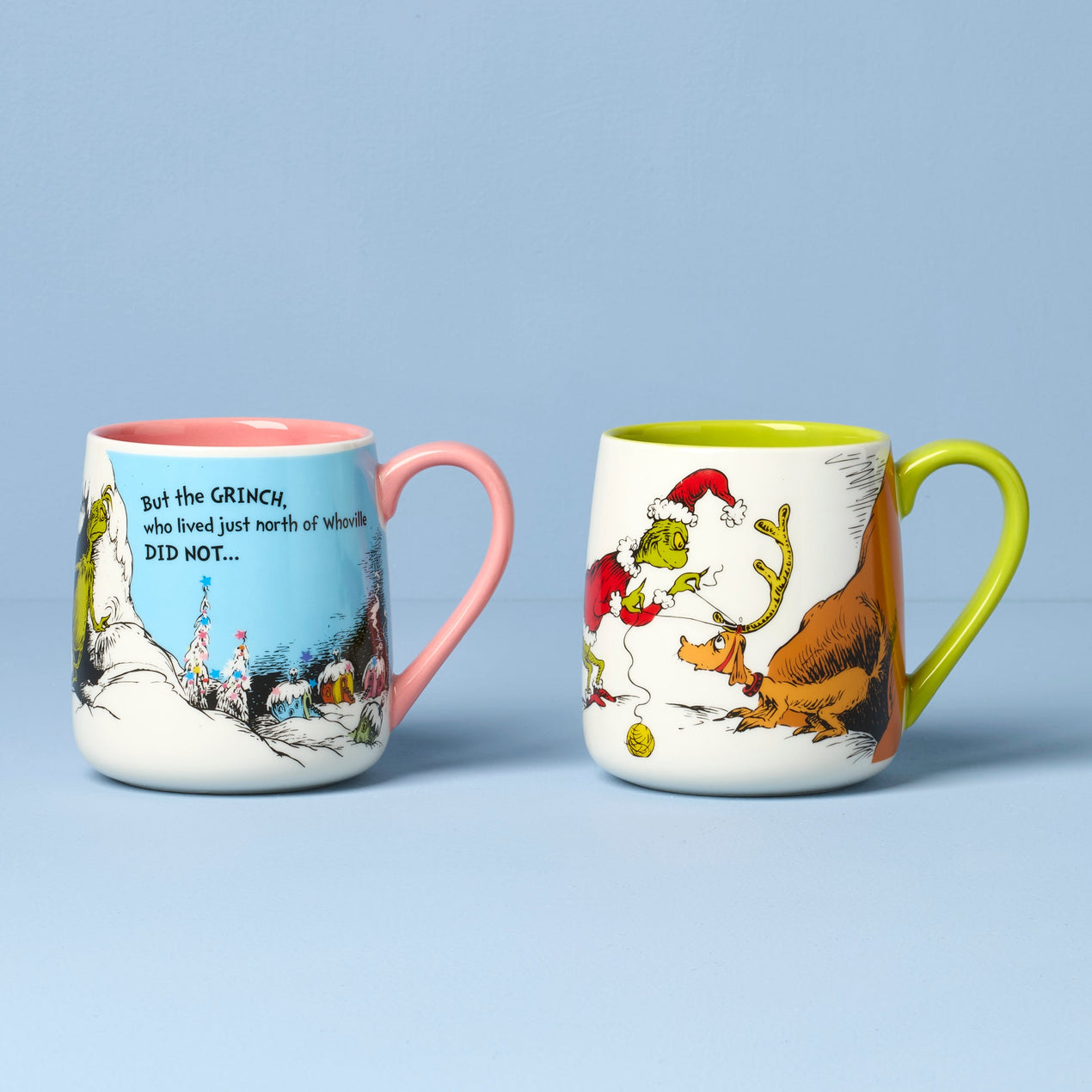 Who-Ville Cindy-Max Mugs, Set of 2