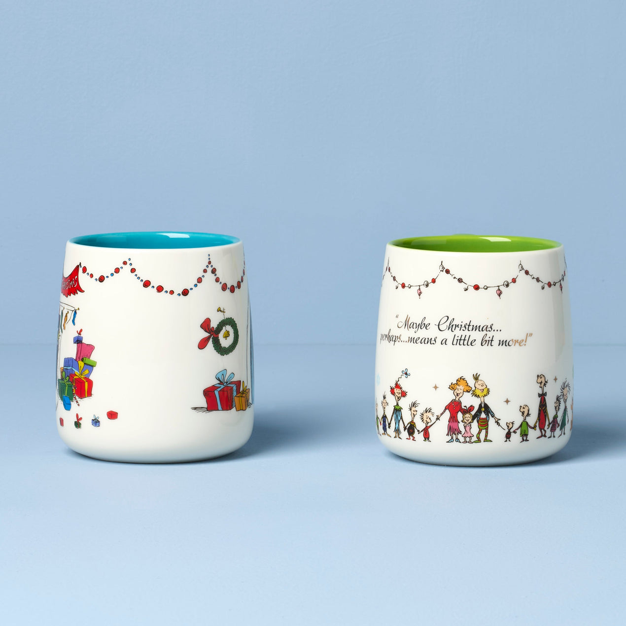 Who-Ville Grinch-Fireplace Mugs, Set of 2