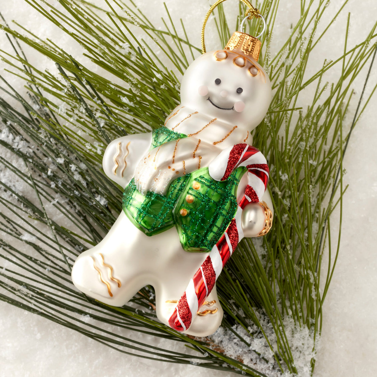 2025 Blown Glass Gingerbread Ornament