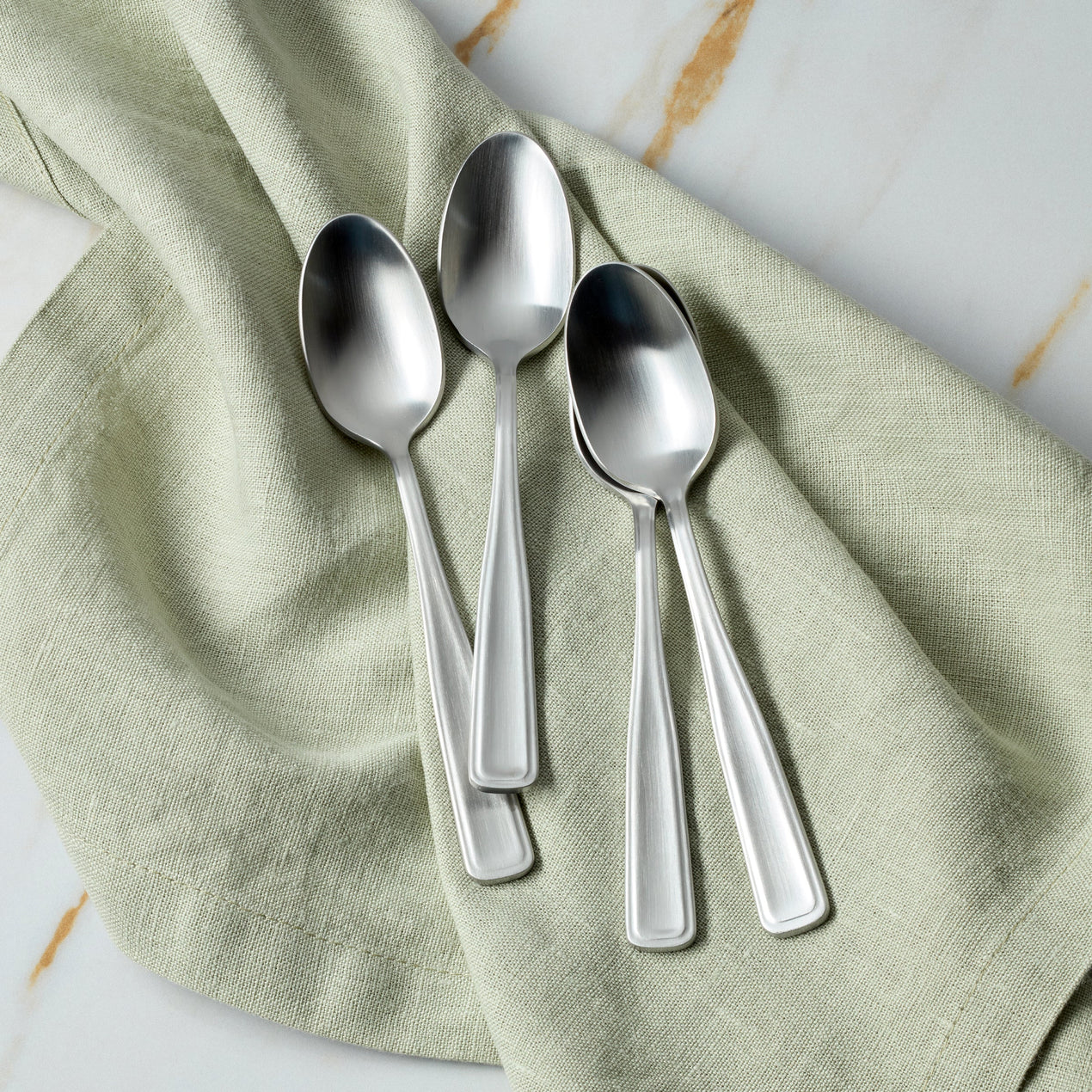 Reid Satin Teaspoons, Set of 4
