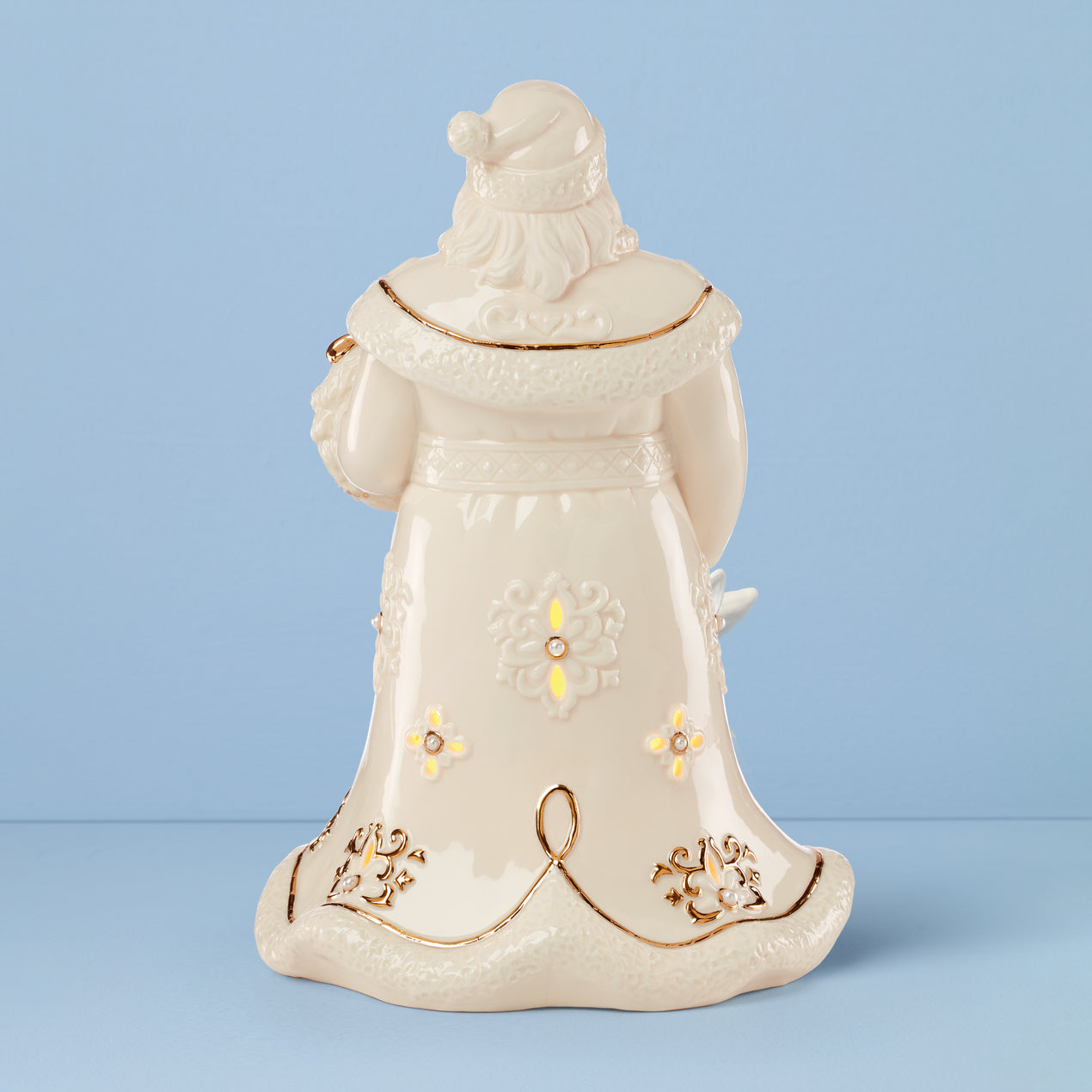 Florentine & Pearl Lit Santa Figurine