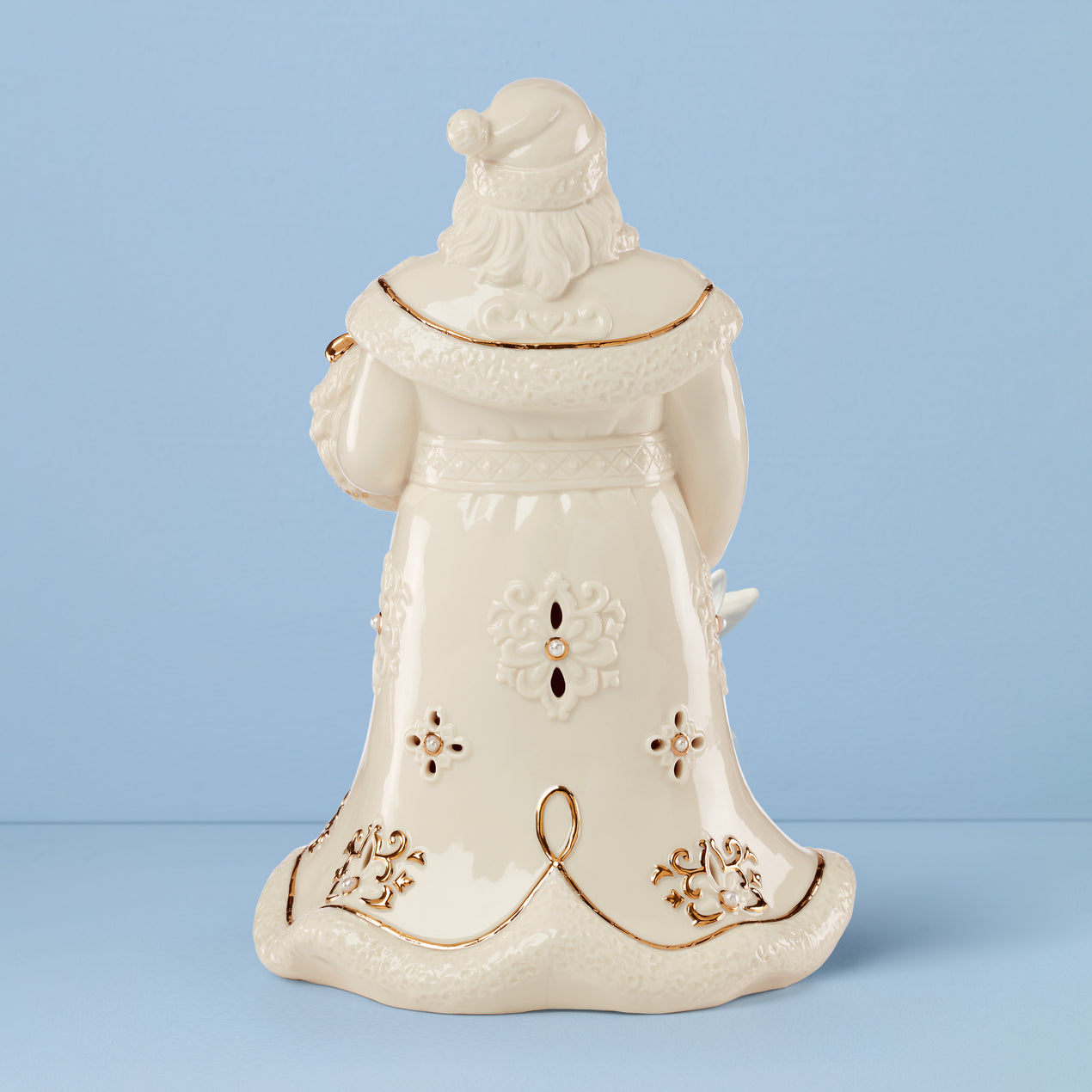 Florentine & Pearl Lit Santa Figurine