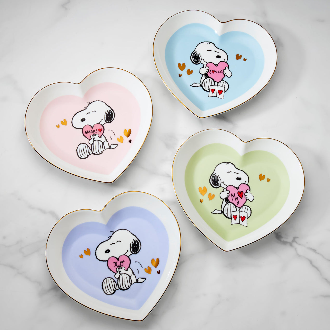 Snoopy Valentine's Day Heart Pl S/4 Asst
