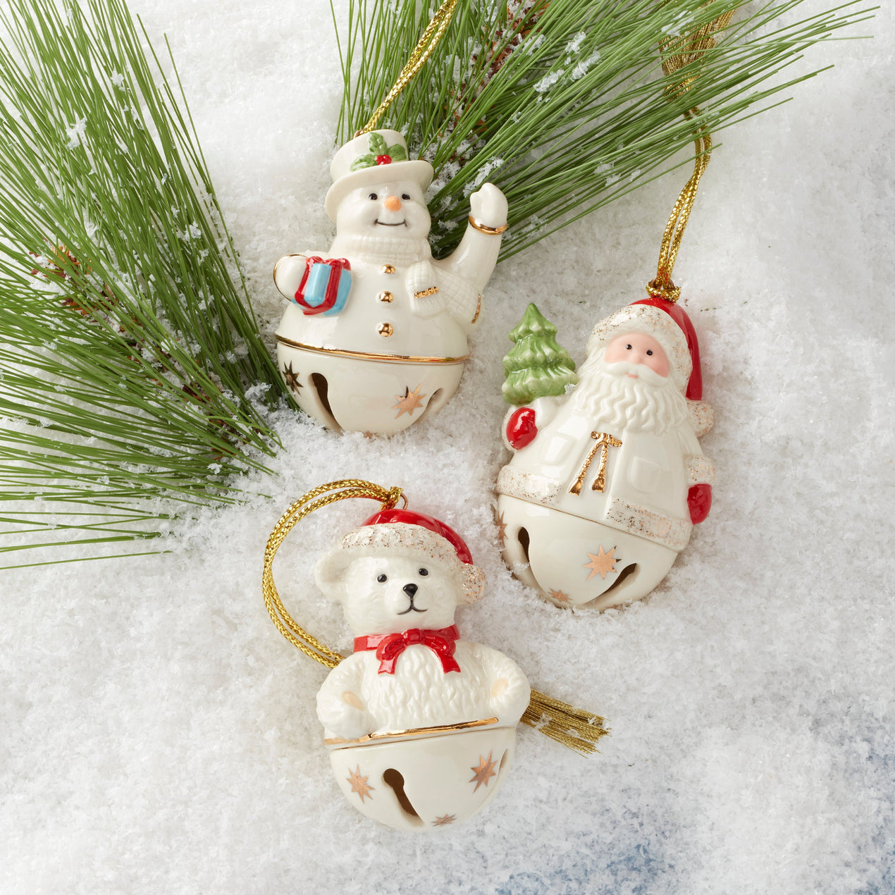 Jingle Bell Ornaments, Set Of 3