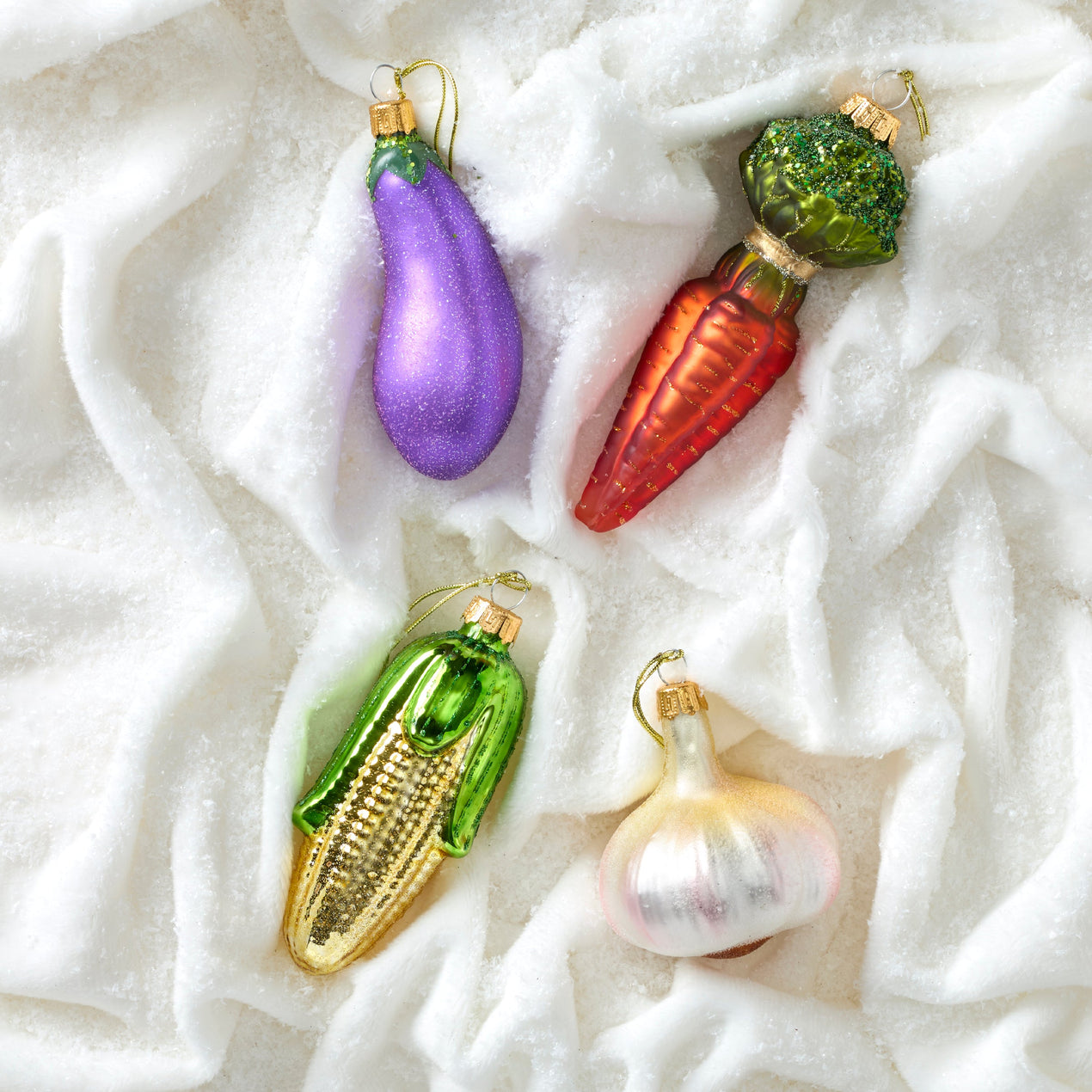 Blown Glass Corn On The Cob Ornament