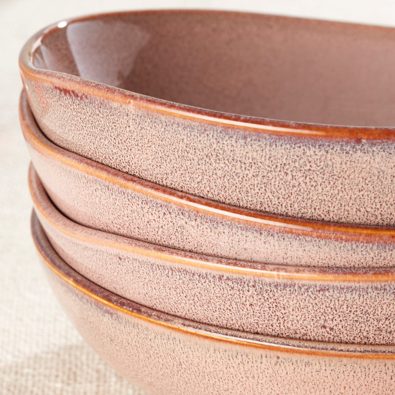 Organic Shades Clay Pasta Bowls, Set of 4