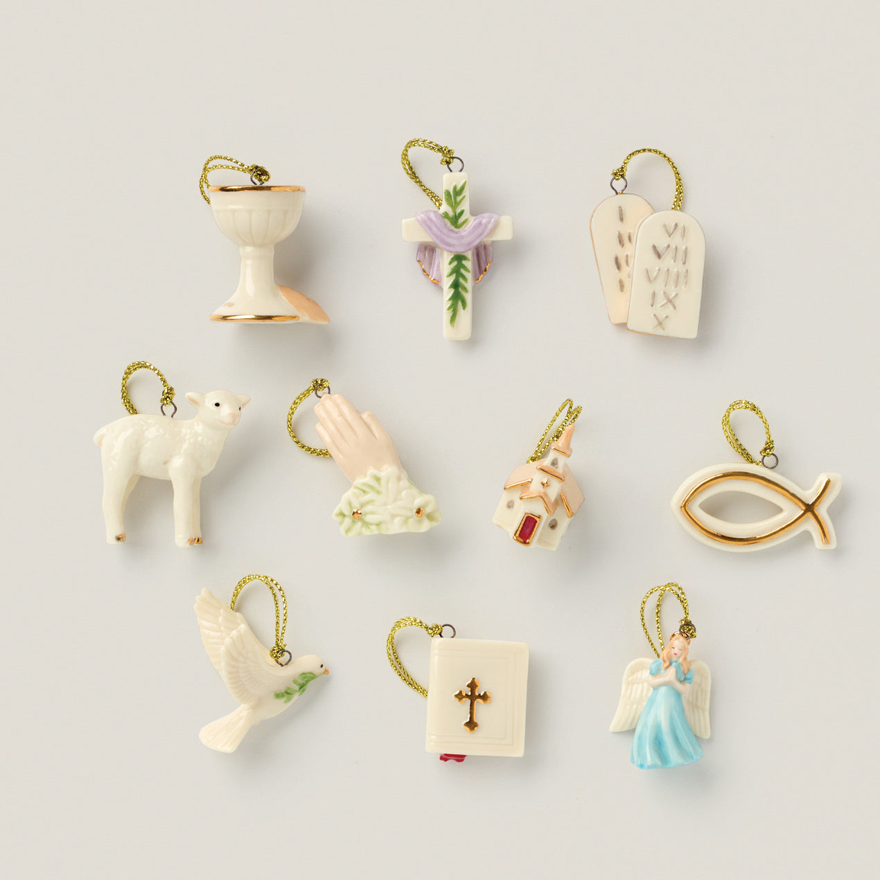 Tree of Faith Ornaments Set of 10