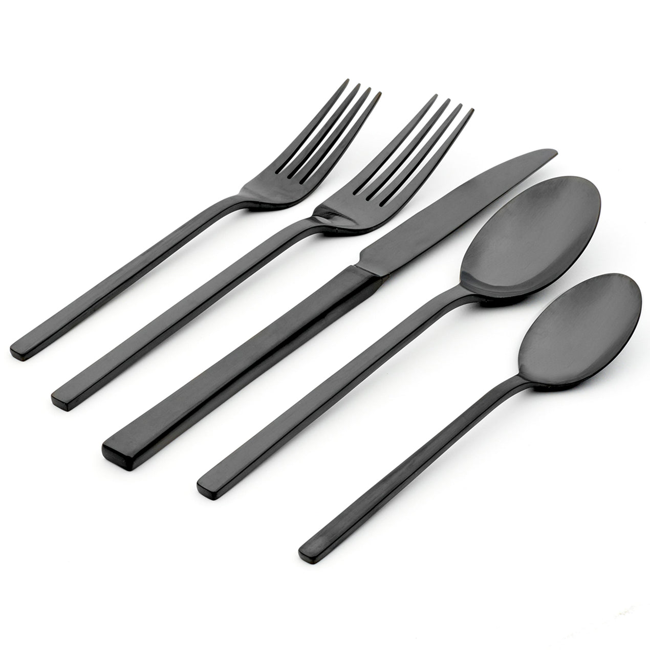 Allay Midnight 20-Piece Everyday Flatware Set, Service For 4