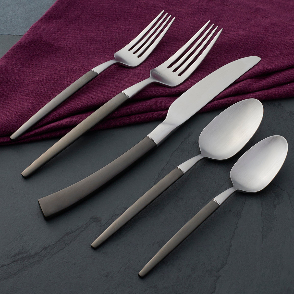 Adjacent Midnight 20 Piece Flatware Set – Lenox Corporation
