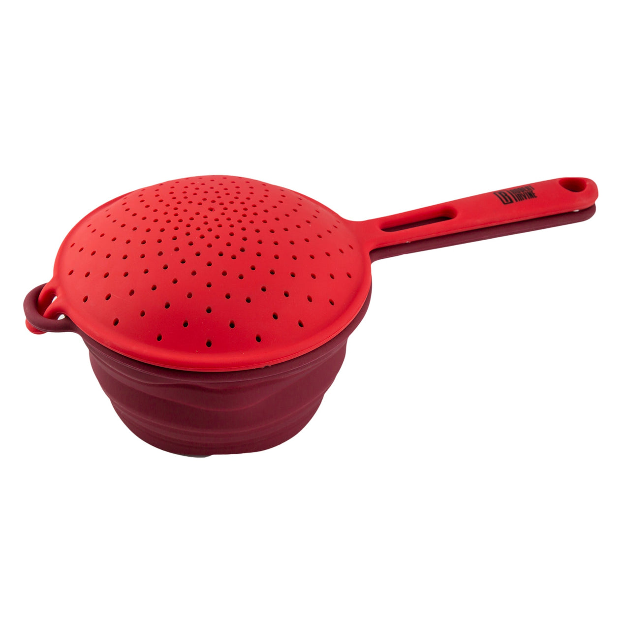 Robert Irvine 2-Piece Silicone Colander Set, Red