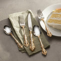 Golden Michelangelo 5 Piece Fine Flatware Place Setting, Service For 1