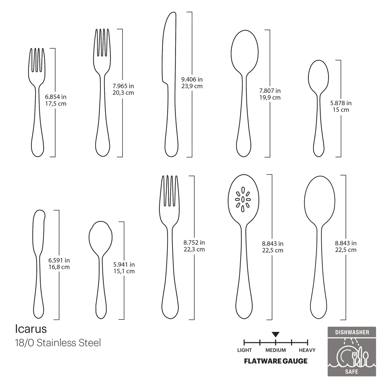 Icarus 45-Piece Everyday Flatware Set, Service for 8
