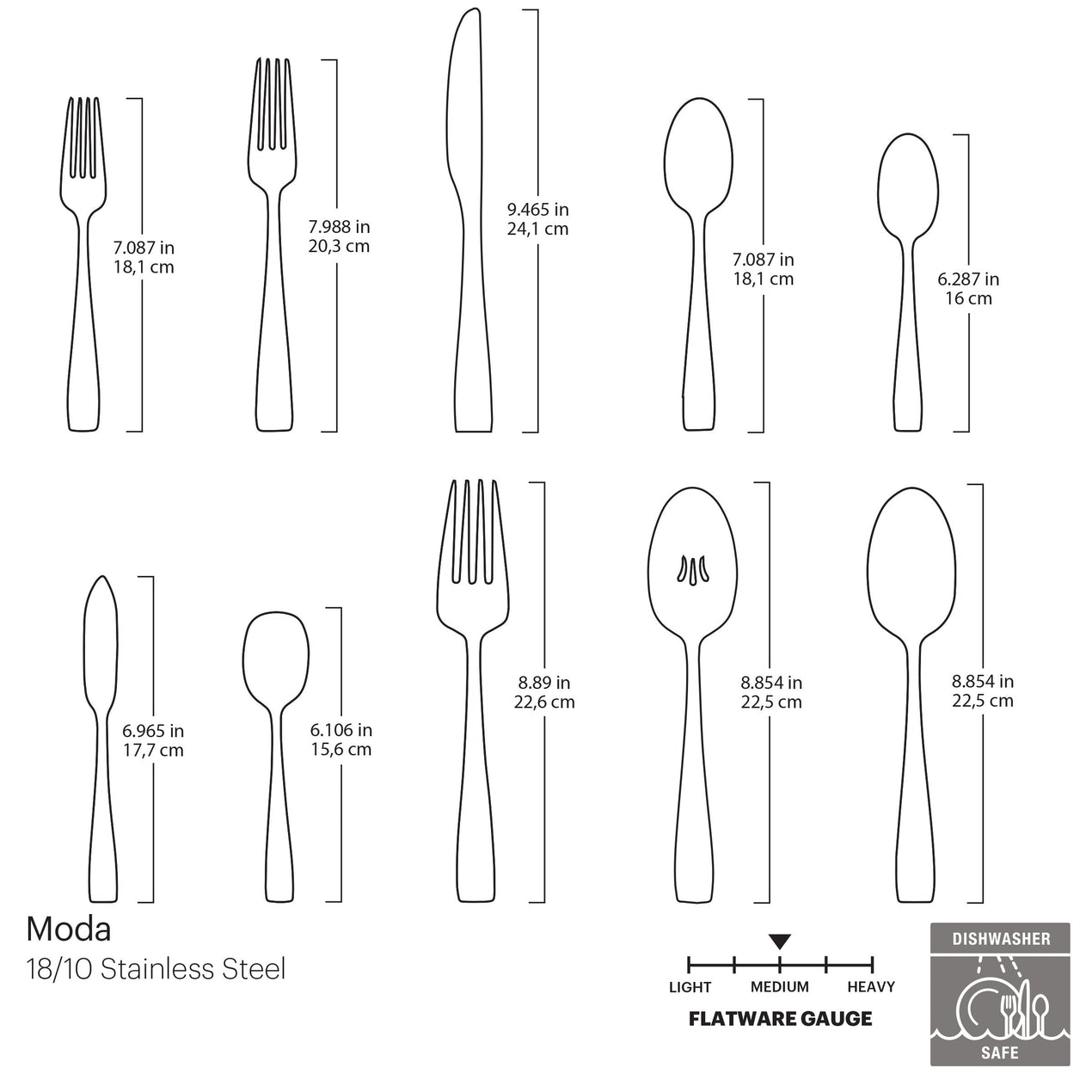 Moda 65-Piece Fine Flatware Set, Service for 12