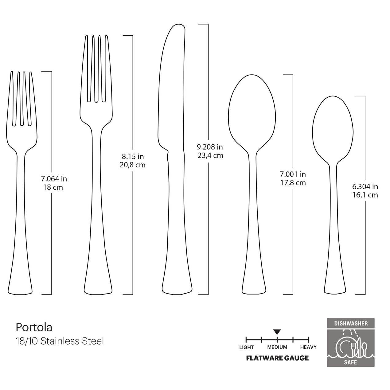 Portola Mirror 20 Piece Flatware Set