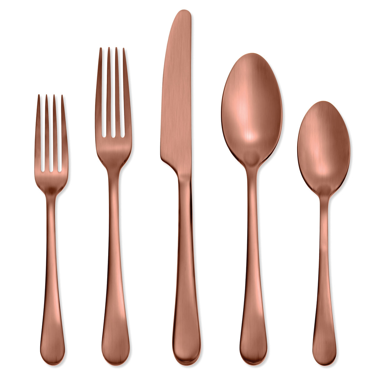 Mirabella Copper Titanium Satin 20 Piece Flatware Set – Lenox