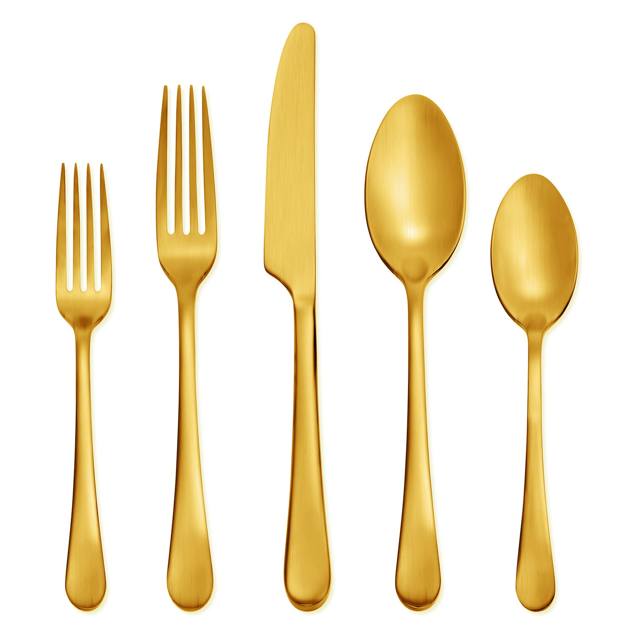 Mirabella Satin Gold Titanium 20 Piece Flatware Set