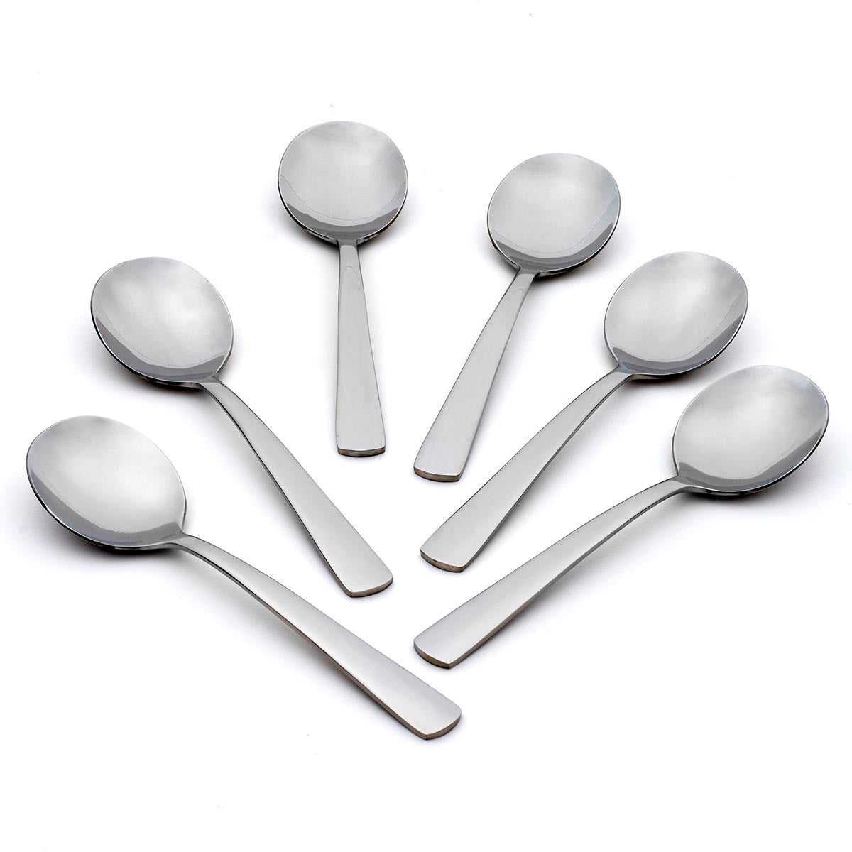 Aptitude Everyday Flatware Soup Spoons, Set Of 6