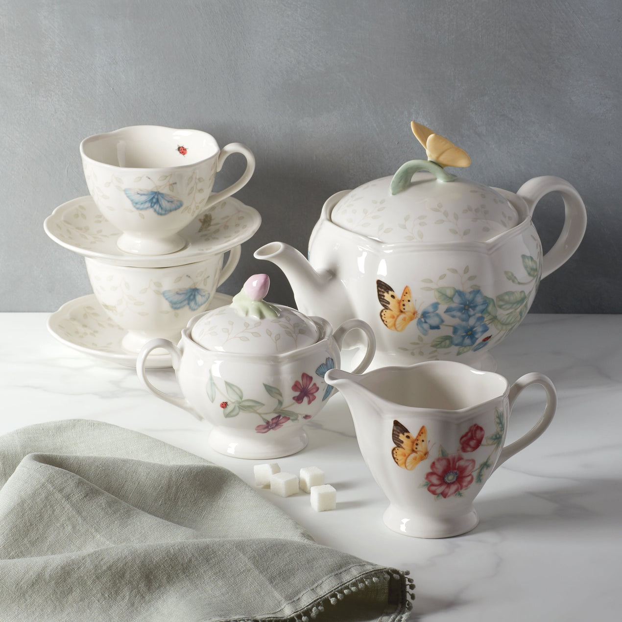 Butterfly Meadow 7-Piece Tea Set