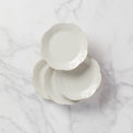 French Perle White 4-Piece Dessert Plate Set