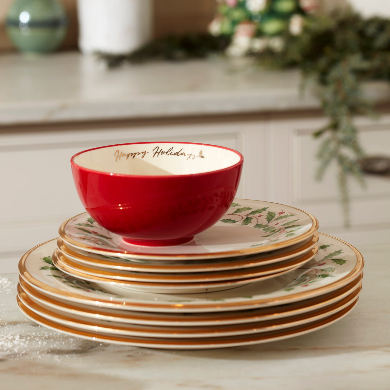 Holiday Salad Plate Set, Buy 3 Get 6