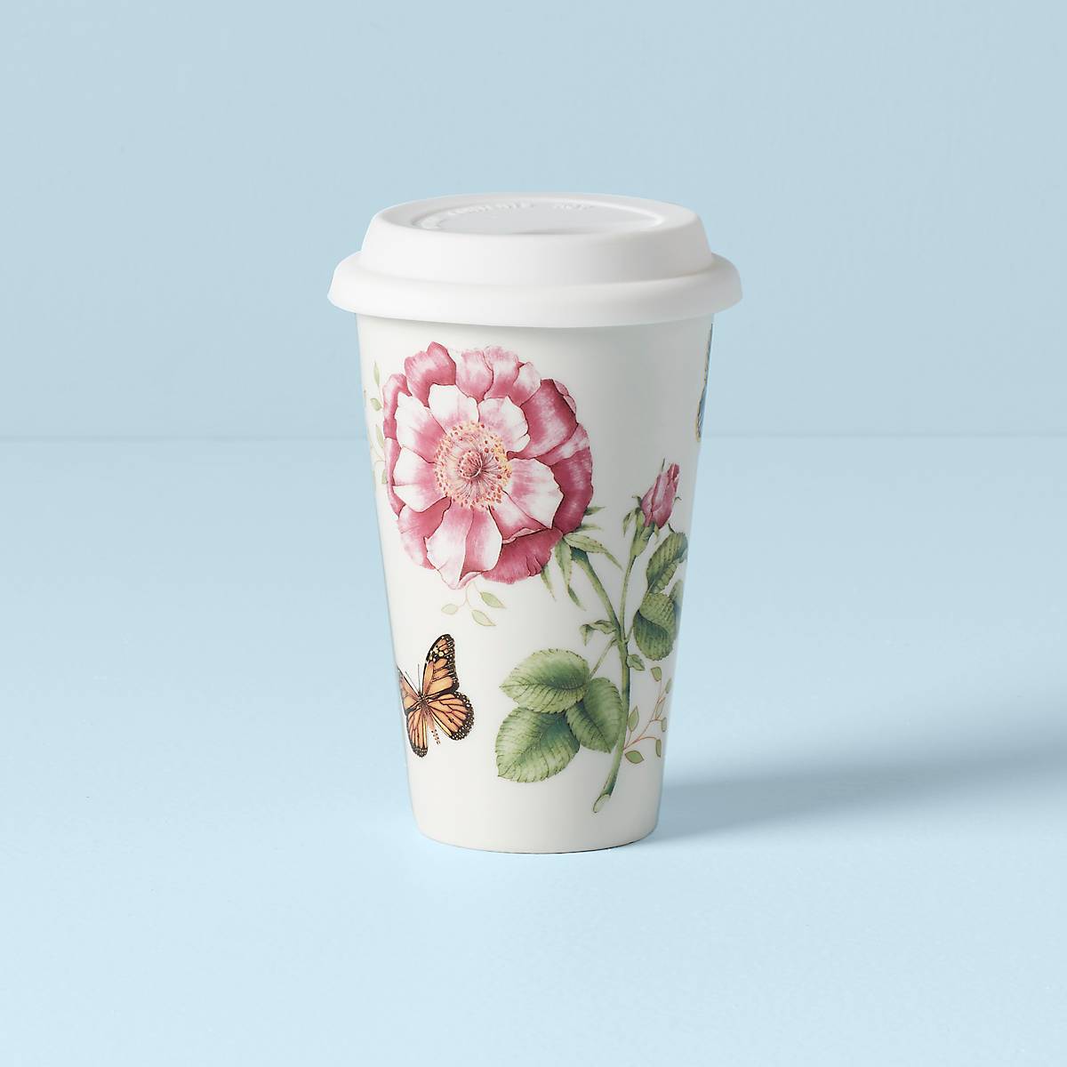 Pretty Butterfly Pattern Travel Mug