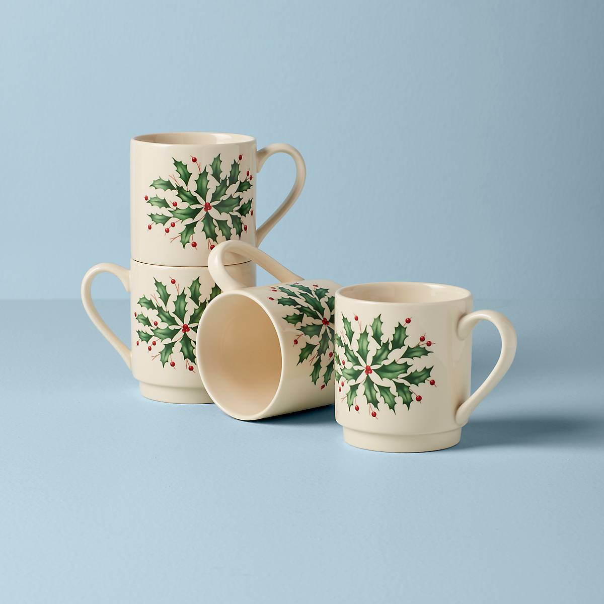 Porcelain Stackable Mug, Set of 6