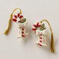 Personalized Forever Friends Candy Cane 2-Piece Ornament Set