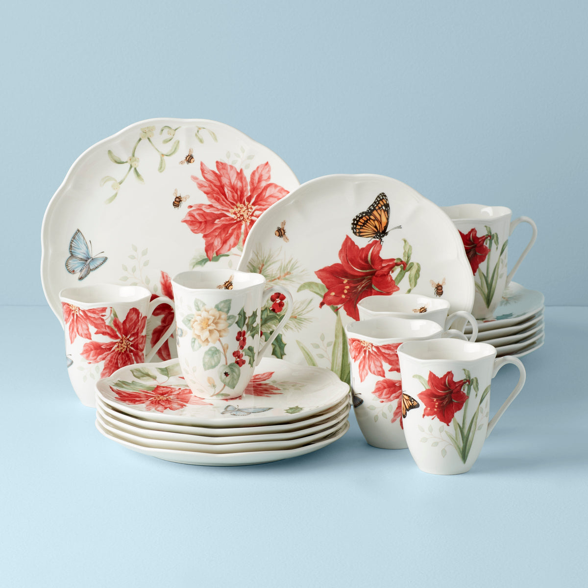 Butterfly Meadow Holiday 18-Piece Dinnerware Set – Lenox Corporation