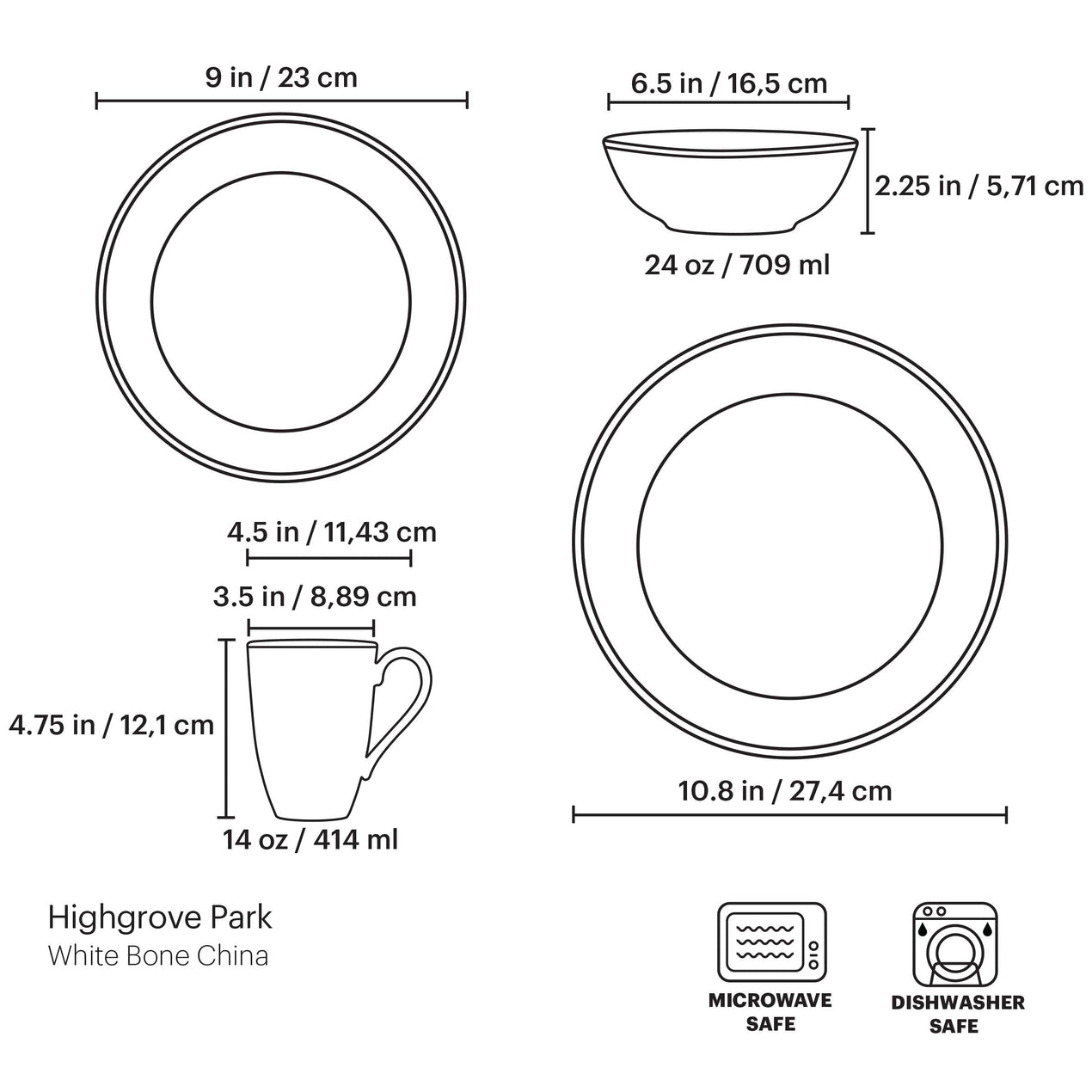 Highgrove Park 4-Piece Place Setting